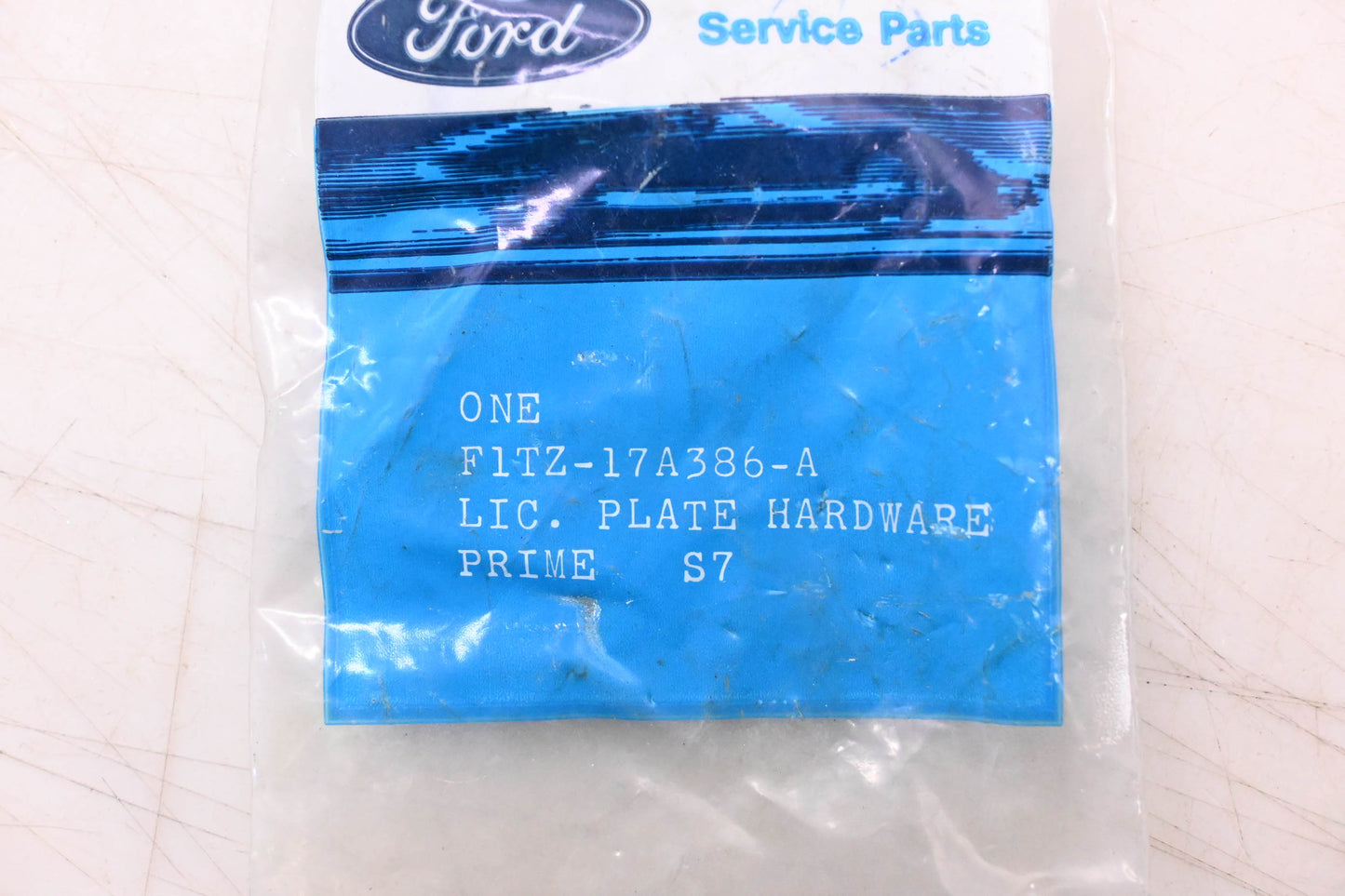 New OEM Ford F1TZ-17A386-A License Plate Bracket Hardware Kit NOS