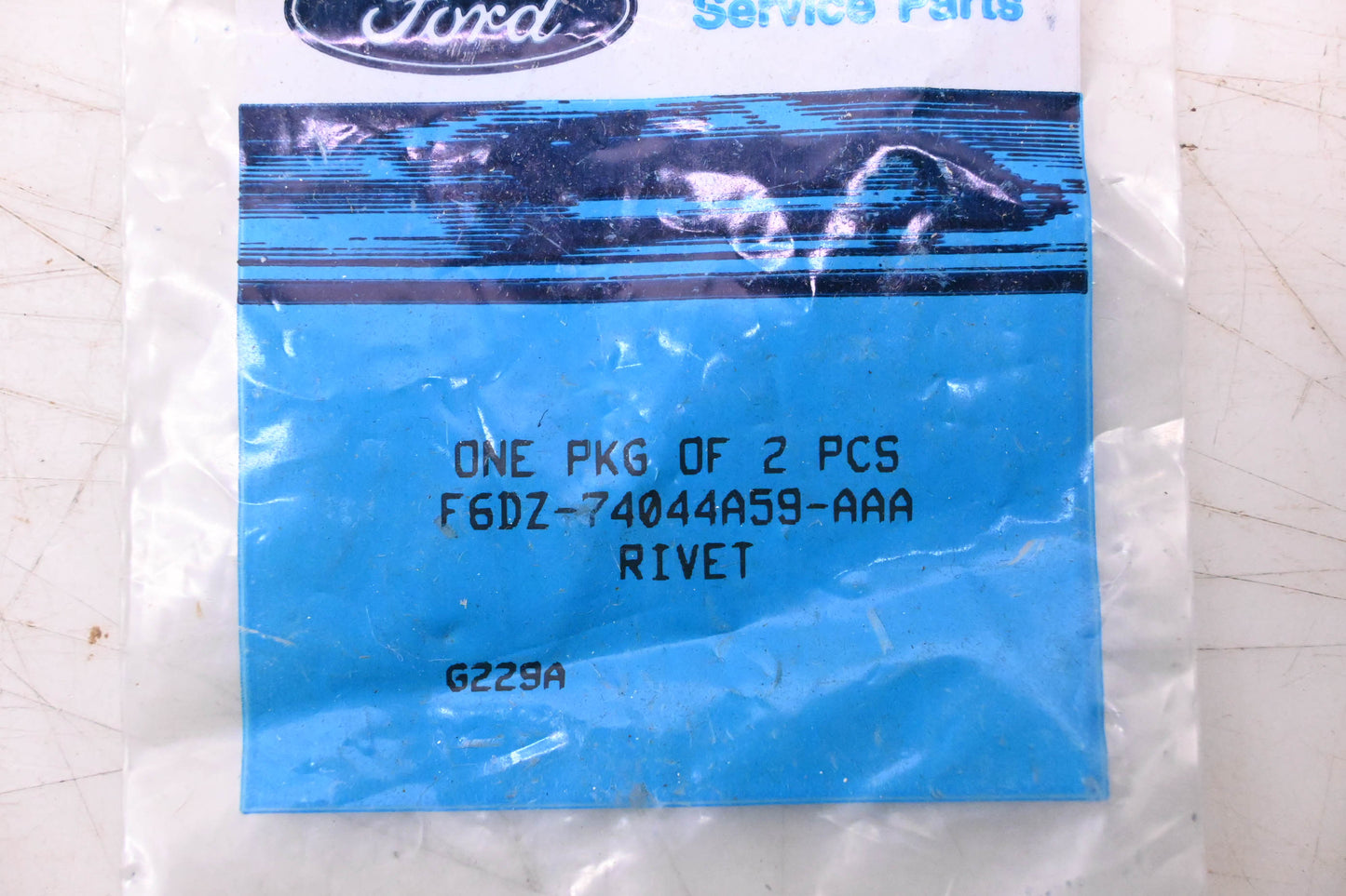 New OEM Ford F6DZ-74044A59-AAA Blind Rivets Qty 2 NOS