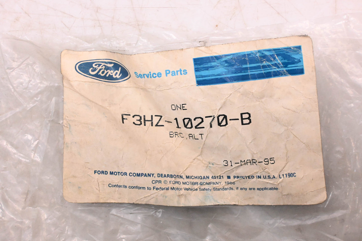 New OEM Ford F3HZ-10270-B Alternator Bracket NOS