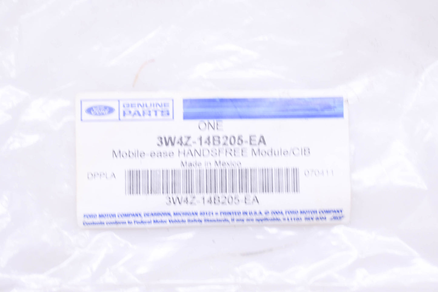 New OEM Ford 3W4Z-14B205-EA, 3W4J-14B205-BB Handsfree Module NOS