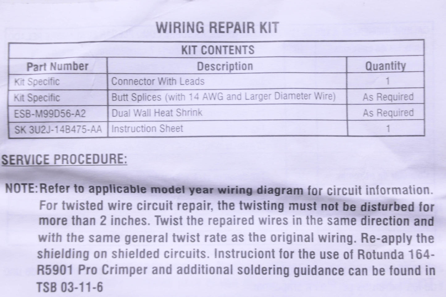 New OEM Ford 3U2Z-14S411-KJA, WPT-392 Relay Connector NOS