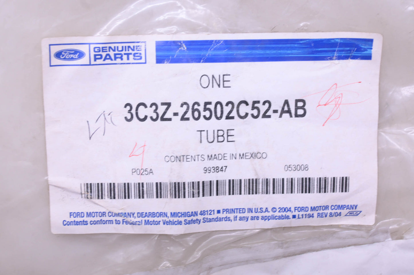 New OEM Ford 3C3Z-26502C52-AB Tube NOS