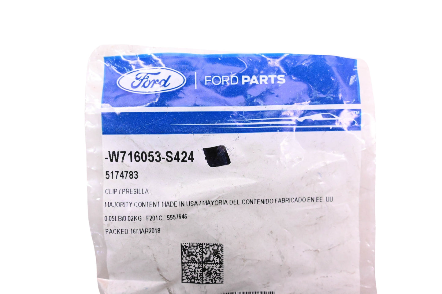 New OEM Ford W716053-S424, 5174783 Lower Center Pillar Trim Retainer Clip NOS