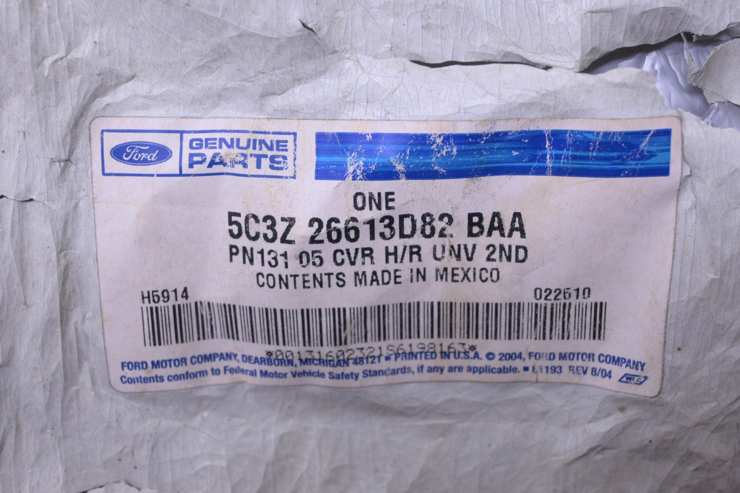 New OEM Ford 5C3Z-26613D82-BAA Head Rest Cover NOS
