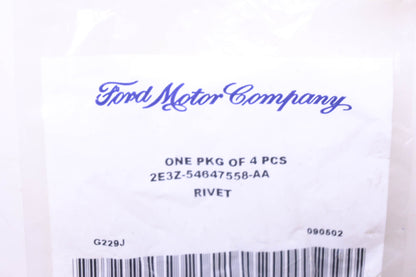 New OEM Ford 2E3Z-54647558-AA Rivets Qty 4 NOS