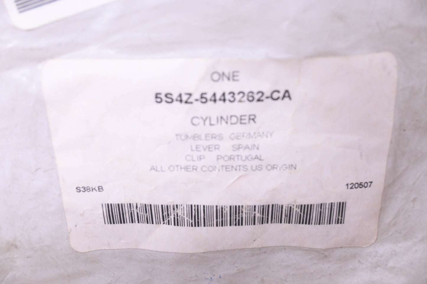 New OEM Ford 5S4Z-5443262-CA Lock Cylinder NOS
