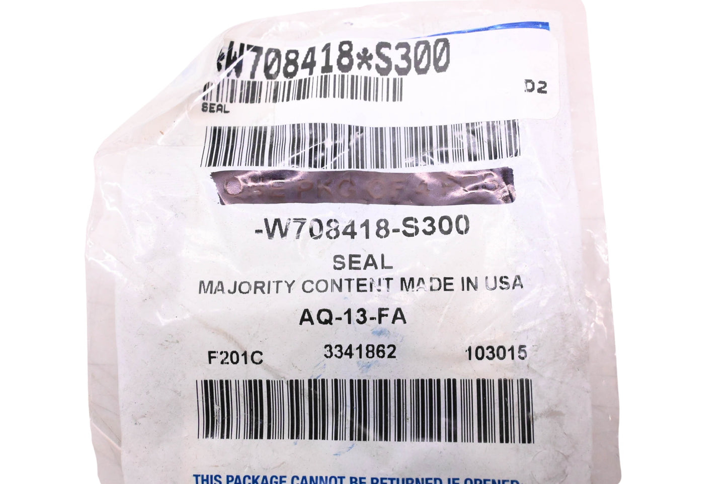 New OEM Ford W708418-S300 Transmission Oil Cooler Fitting O-Ring NOS