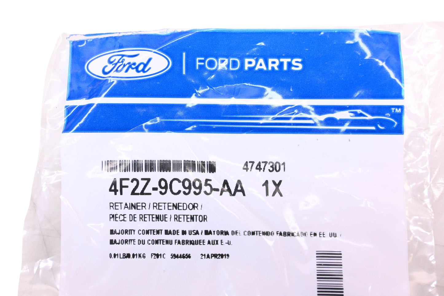 New OEM Ford 4F2Z-9C995-AA, 4747301 Fuel Injection Valve Retainer NOS