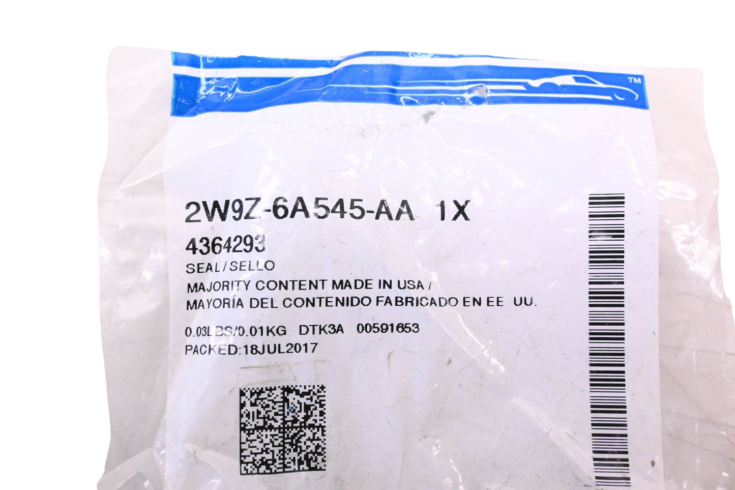 New OEM Ford 2W9Z-6A545-AA, 4364293 Cylinder Head Seal NOS