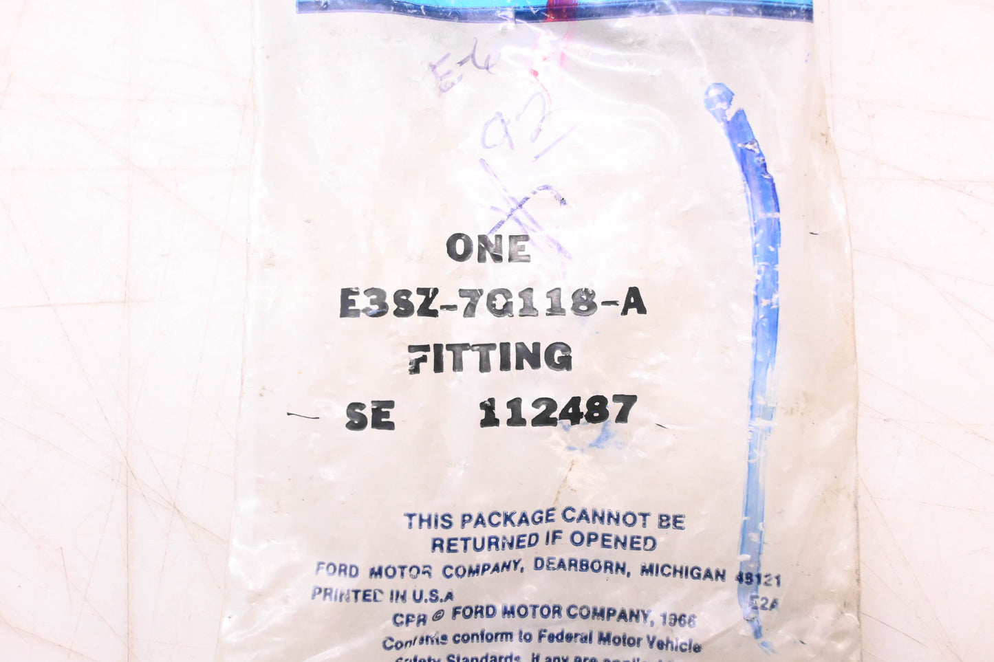 New OEM Ford E3SZ-7G118-A Oil Cooler Bypass Fitting NOS