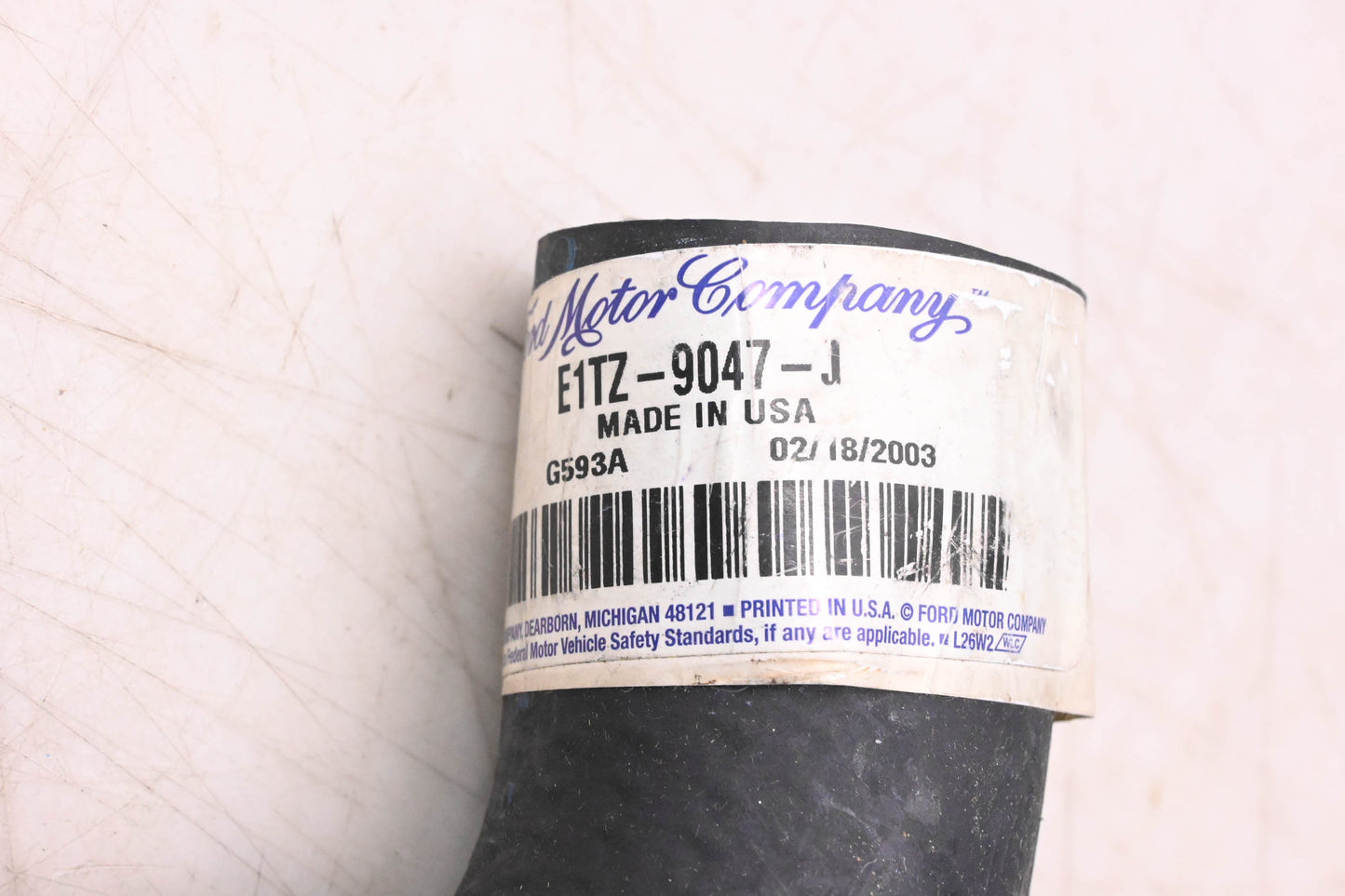 New OEM Ford E1TZ-9047-J Fuel Tank Filler Pipe Hose NOS