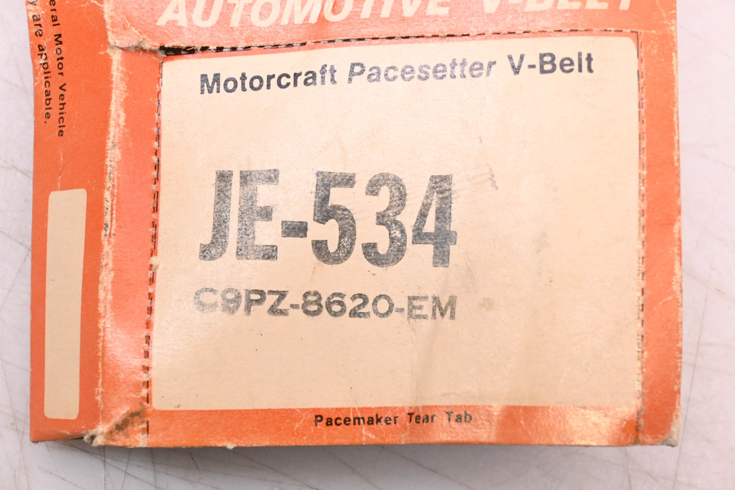New OEM Motorcraft JE-534, C9PZ-8620-EM V-Belt Pacesetter NOS
