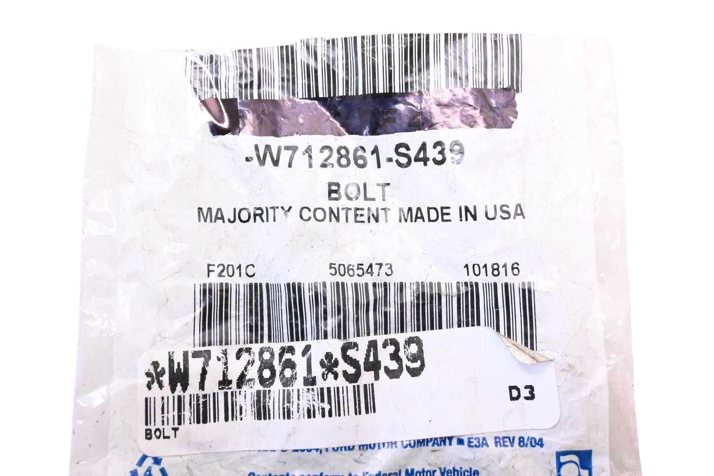 New OEM Ford W712861-S439 Transmission Mount Bracket Bolts Qty 3 NOS