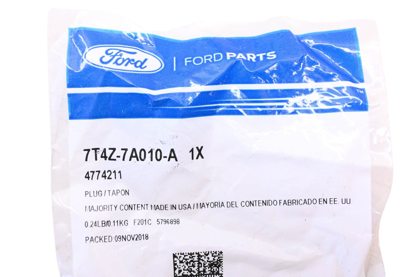 New OEM Ford 7T4Z-7A010-A, 4774211 Oil Drain Plug NOS