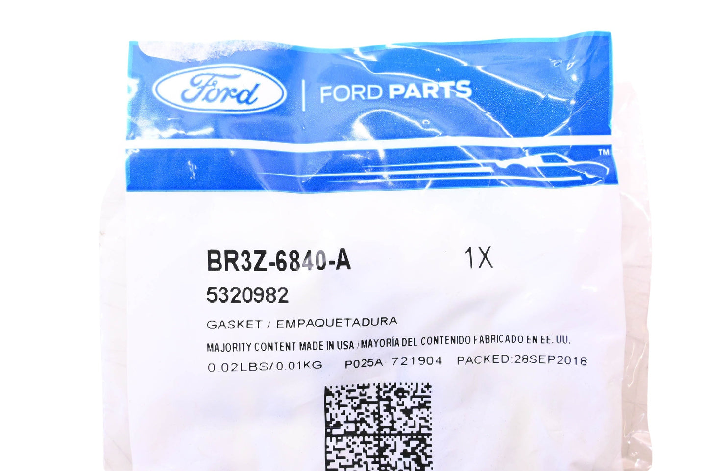 New OEM Ford BR3Z-6840-A, 5320982 Engine Oil Filter Adapter Seal NOS