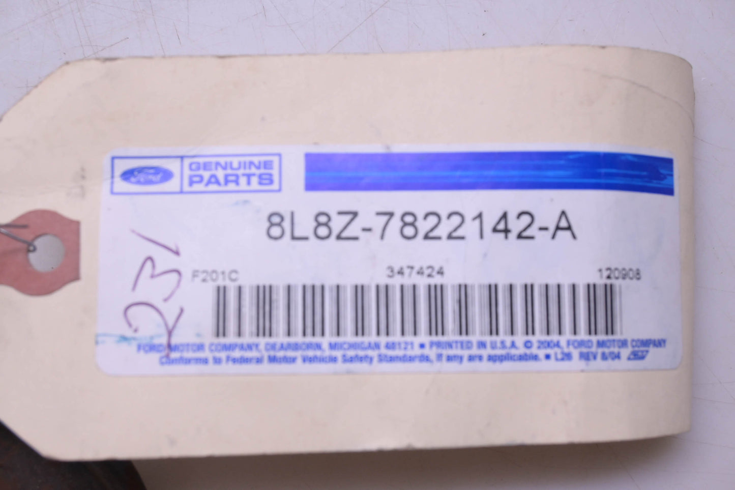 New OEM Ford 8L8Z-7822142-A Reinforcement Stricker NOS
