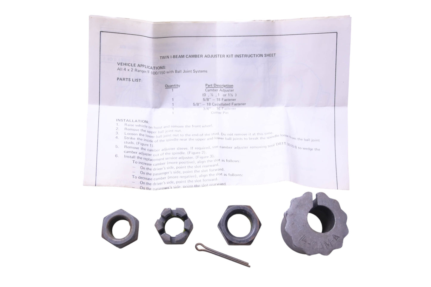 New OEM Ford E0TZ-3B440-N, 1 1/2 -CAM-A Adjuster Kit NOS