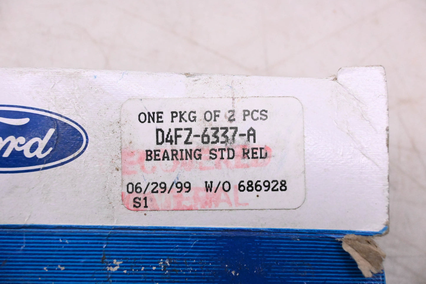 New OEM Ford D4FZ-6337-A Crankshaft Thrust Bearing Kit NOS