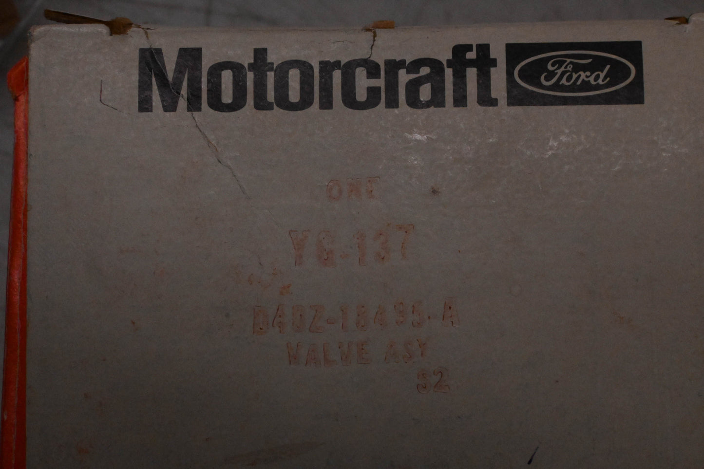 New OEM Motorcraft YG-137, D4DZ-18495-A Valve Assembly NOS