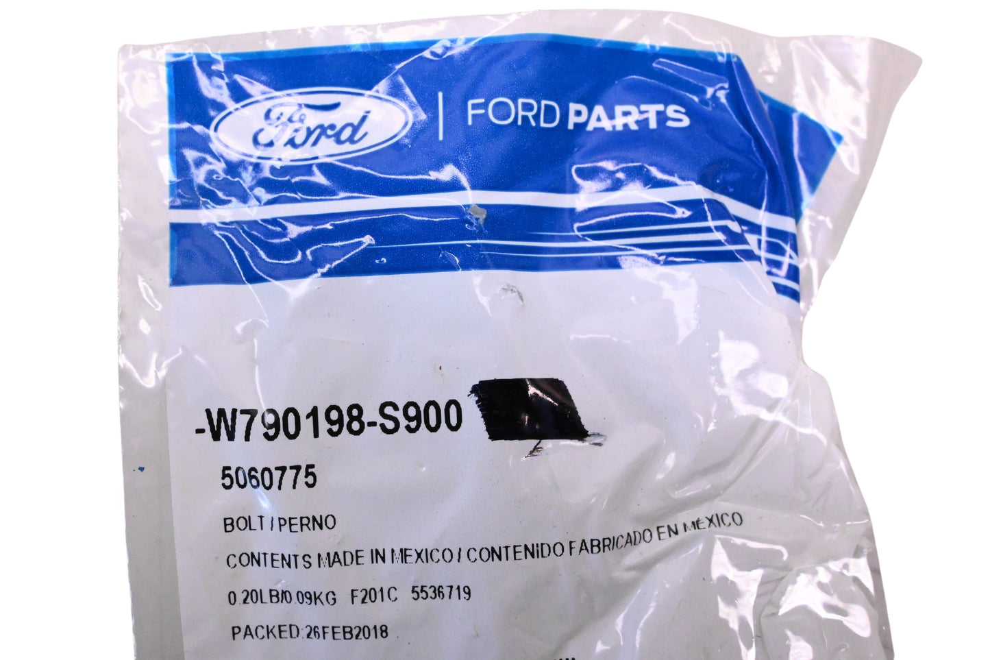 New OEM Ford W790198-S900, 5060775 Bolt NOS