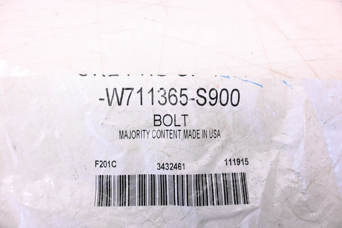 New OEM Ford W711365-S900, 3432461 Bolt NOS