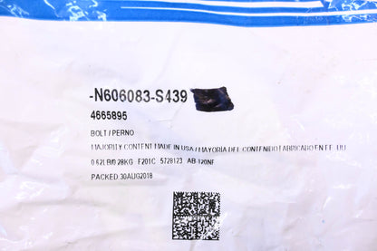 New OEM Ford N606083-S439, 4665895 Bolt NOS