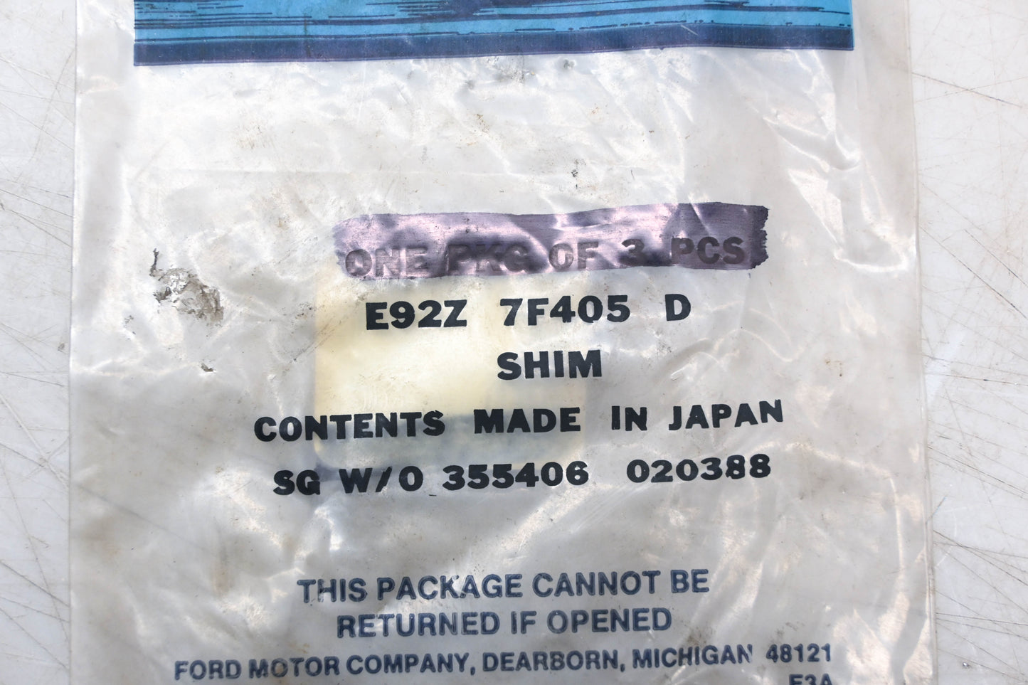 New OEM Ford E92Z-7F405-D Shim NOS