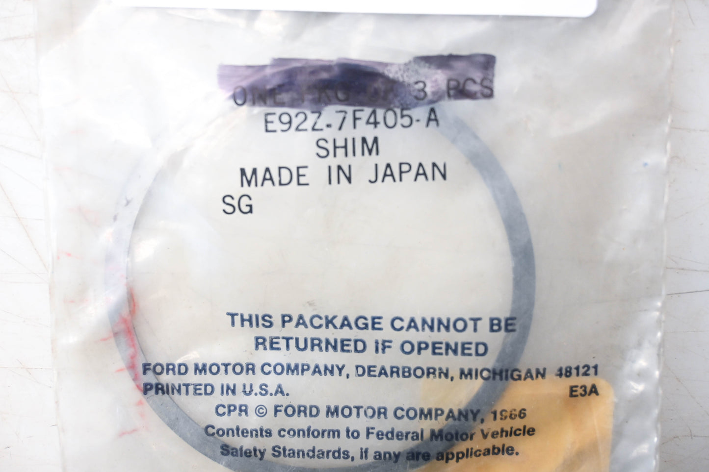 New OEM Ford E92Z-7F405-A Shim NOS