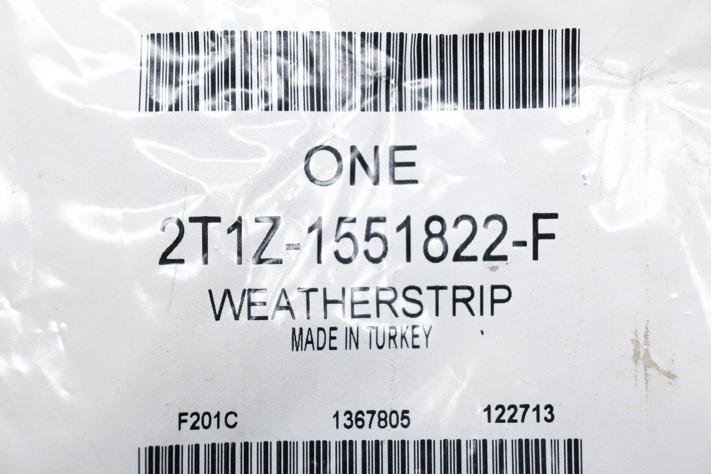 New OEM Ford 2T1Z-1551822-F 37" Rear Cargo Door Upper Weatherstrip NOS