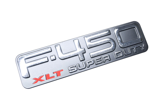 New OEM Ford F81Z-16720-TA F-450 XLT Super Duty Nameplate NOS