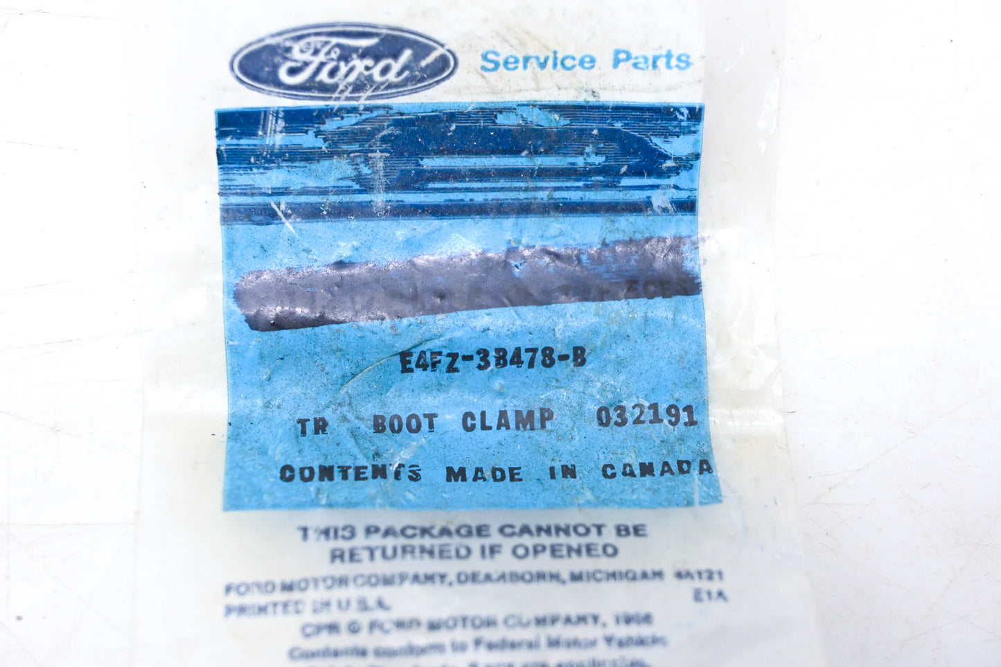 New OEM Ford E4FZ-3B478-B Boot Clamp NOS