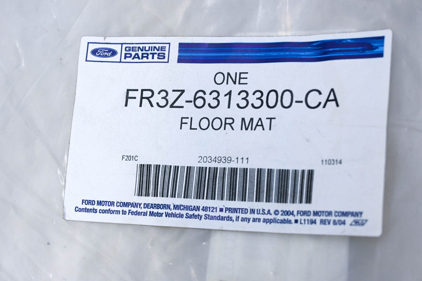 New OEM Ford FR3Z-6313300-CA Floor Contour Mat Kit NOS