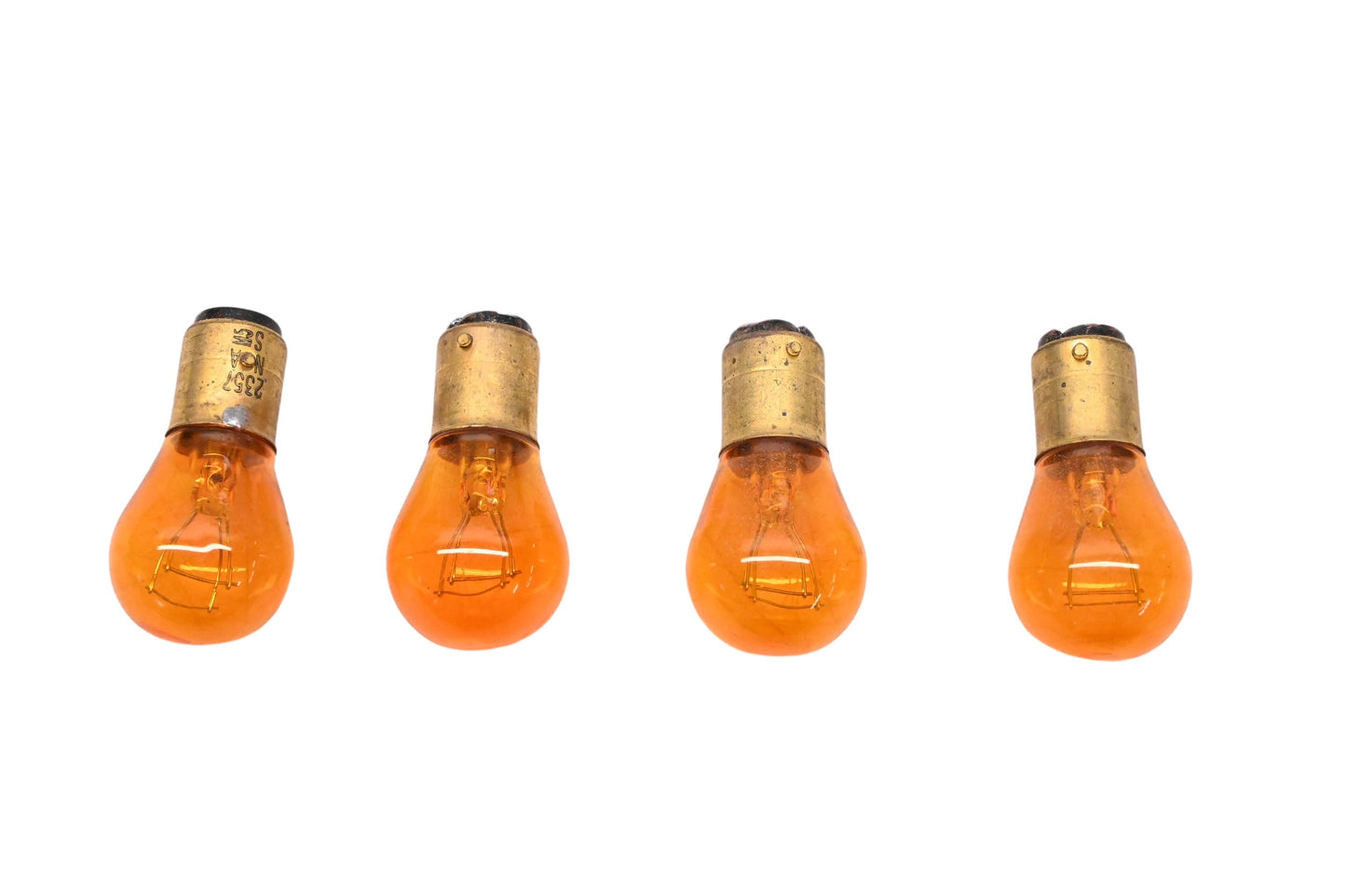 New OEM Ford E6YY13466A, 2357NA Amber Exterior Light Bulbs Qty 4 NOS