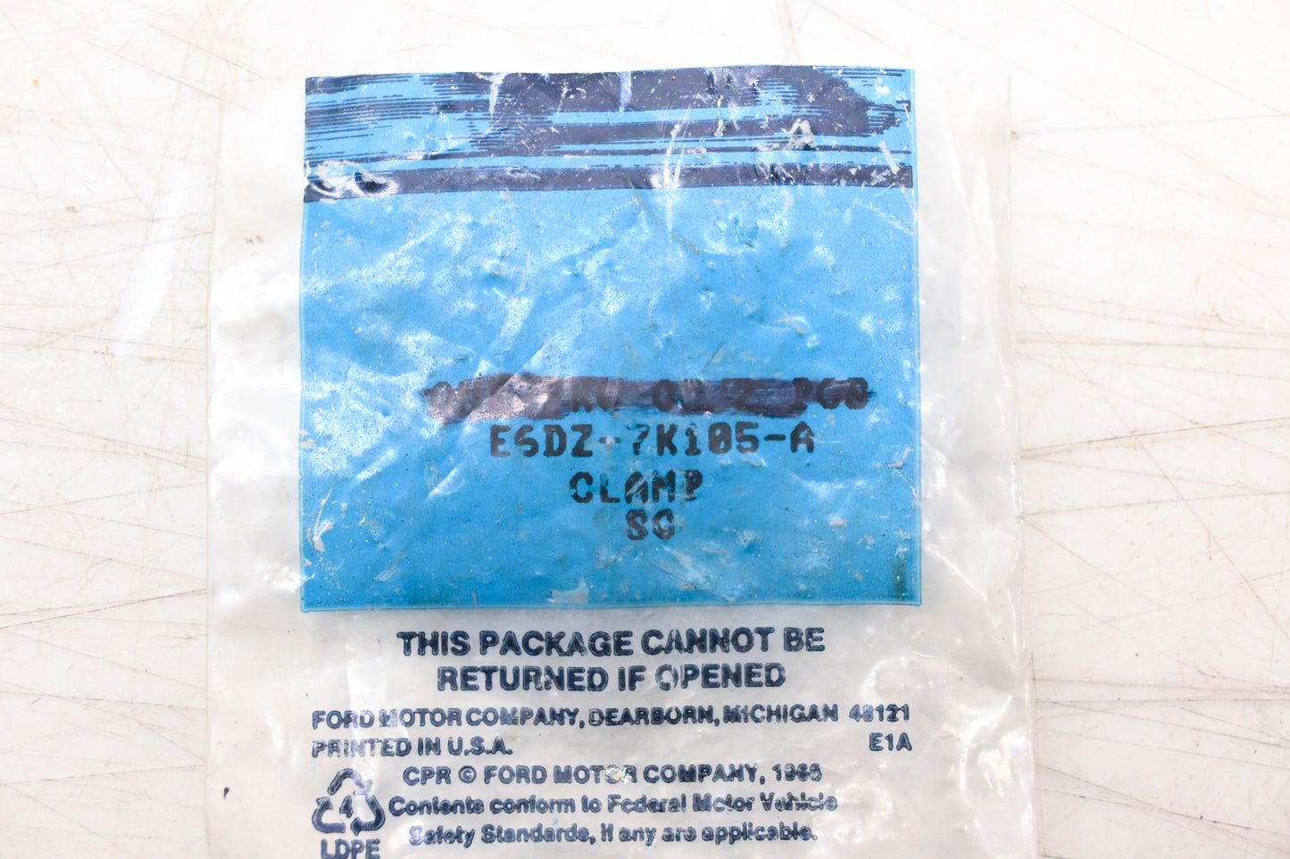 New OEM Ford E6DZ-7K105-A Clamp NOS
