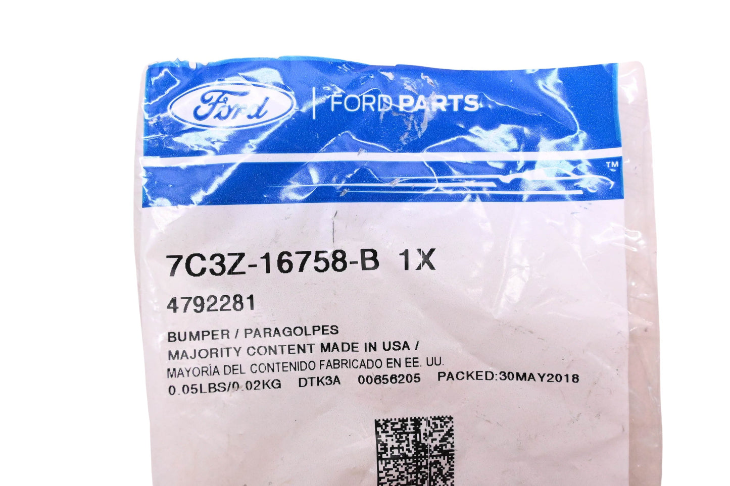 New OEM Ford 7C3Z-16758-B, 4792281 Hood Bumper Assembly NOS