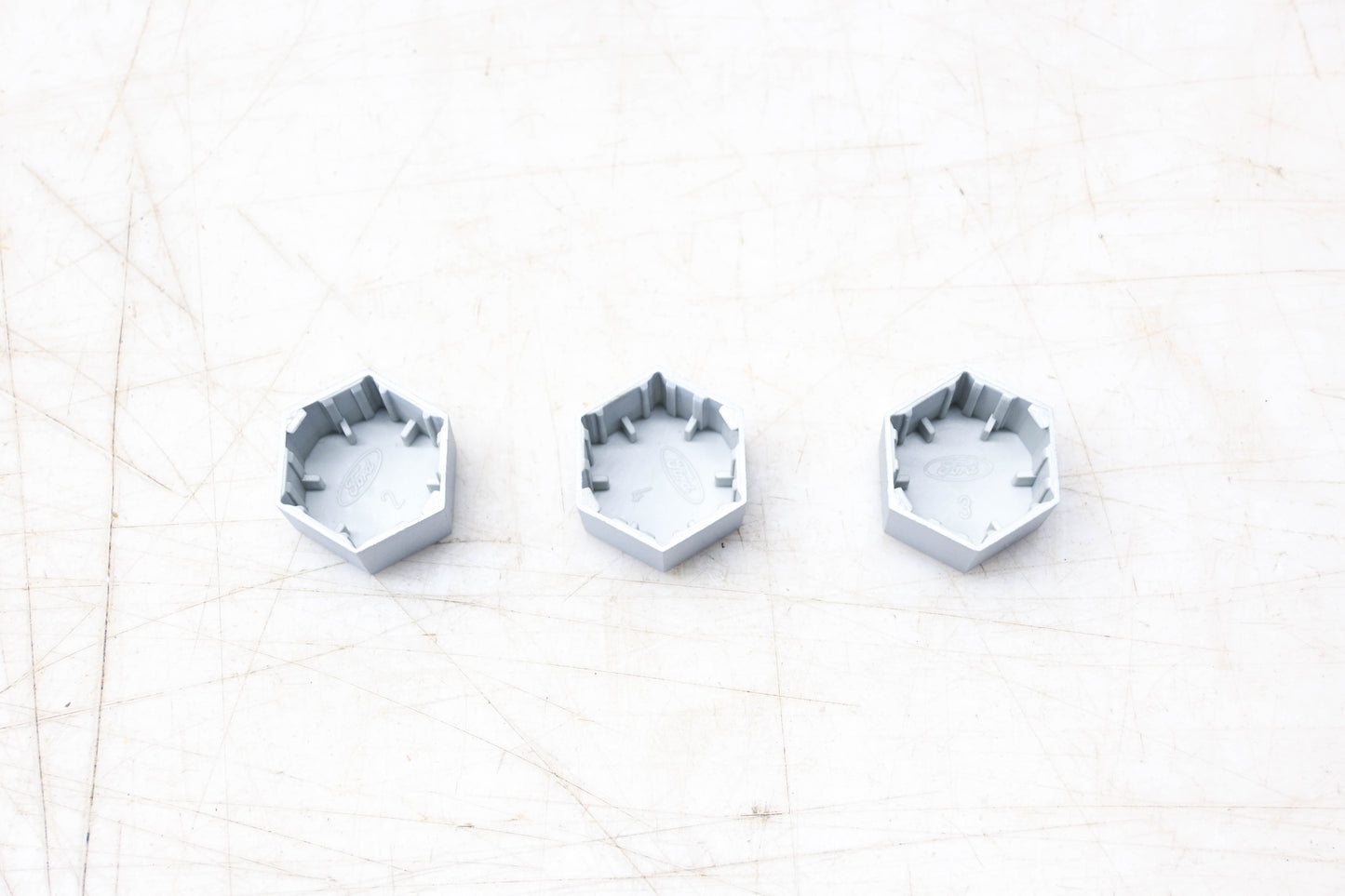 New OEM Ford D8RZ-1011-A Lug Nut Covers Qty 3 NOS