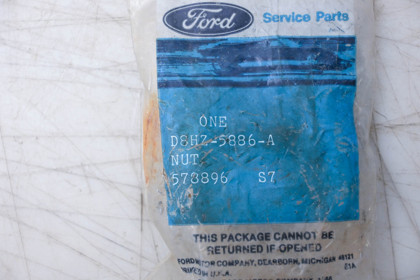 New OEM Ford D8HZ-5886-A Lock Nut NOS