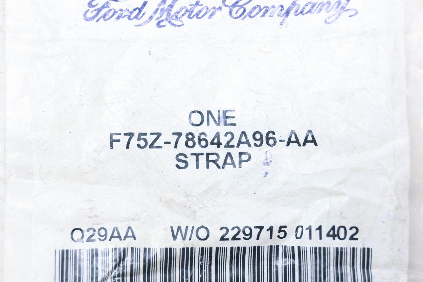 New OEM Ford F75Z-78642A96-AA Strap Assembly NOS