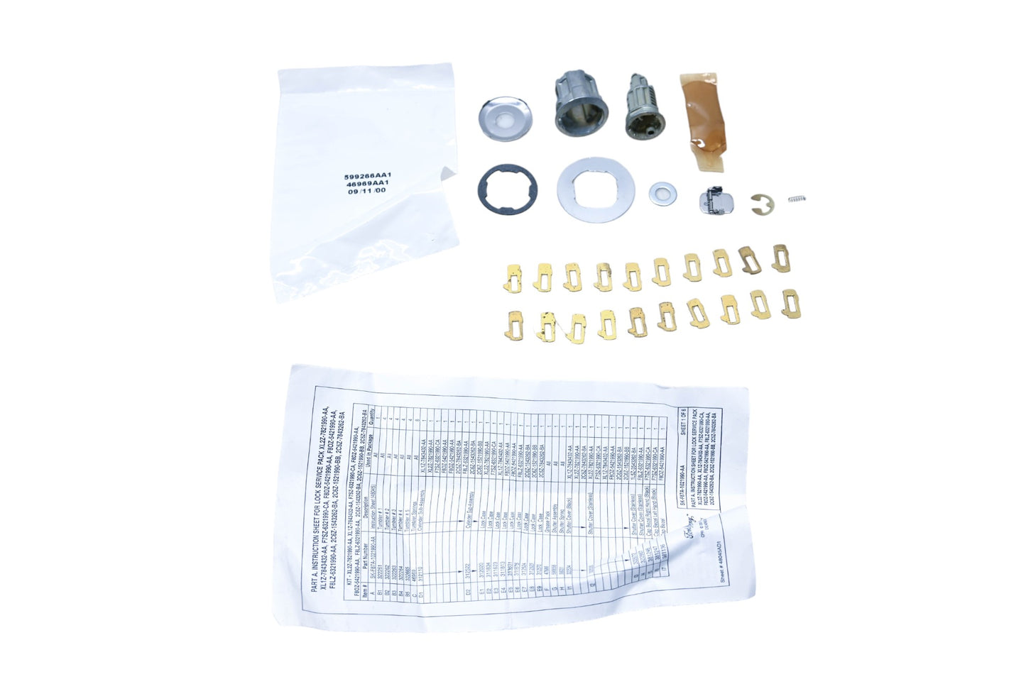 New OEM Ford 2C6Z-1521990-BB Lock Cylinder Assembly Kit NOS