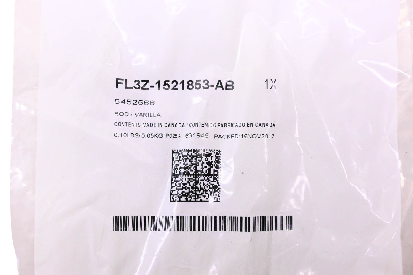 New OEM Ford FL3Z-1521853-AB, 5452566 Front Door Lock Rod Assembly NOS