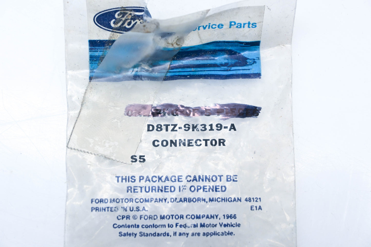 New OEM Ford D8TZ-9K319-A Fuel Vapor Hose Connectors Qty 3 NOS
