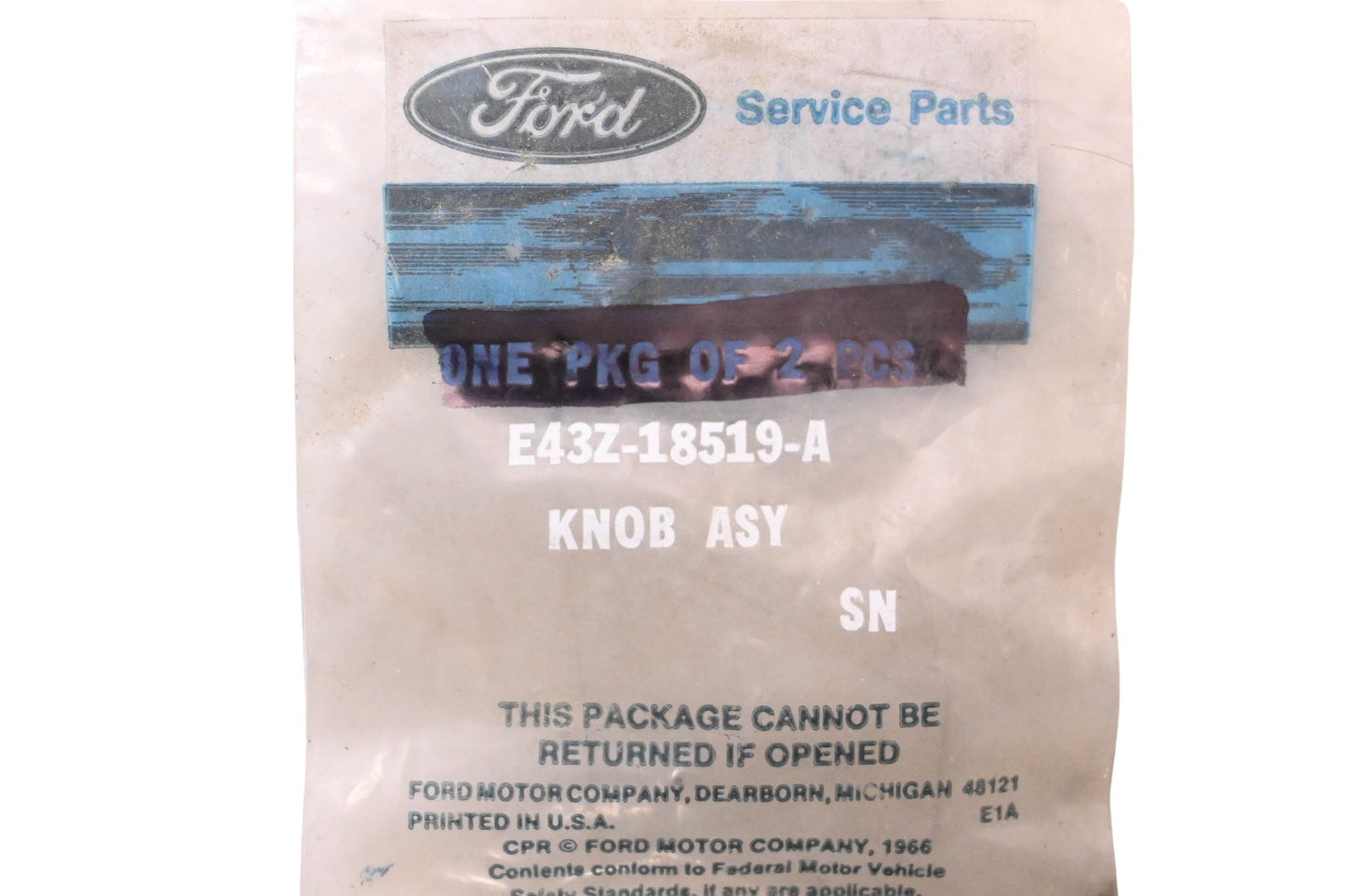 New OEM Ford E43Z-18519-A Heater Control Knob NOS