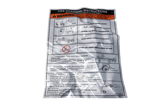 Ford 9L3Z-17A083-E Jack Operation Decal NOS