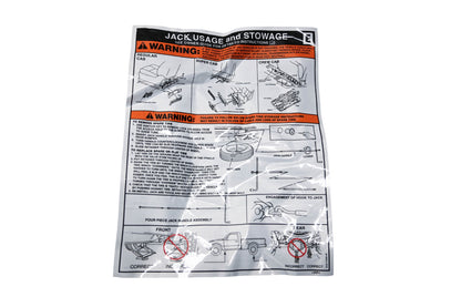 Ford 9L3Z-17A083-E Jack Operation Decal NOS