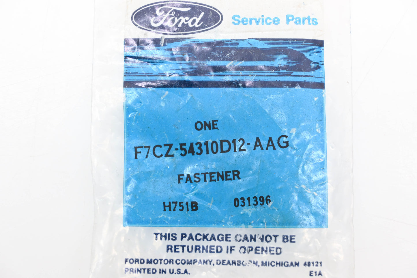 Ford F7CZ-54310D12-AAG Fastener NOS
