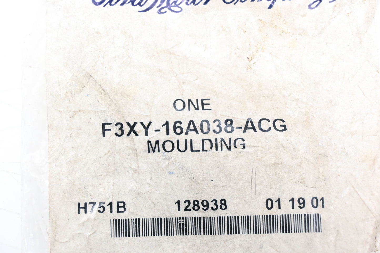 New OEM Ford F3XY-16A038-ACG Front Fender Short Trim Moulding NOS