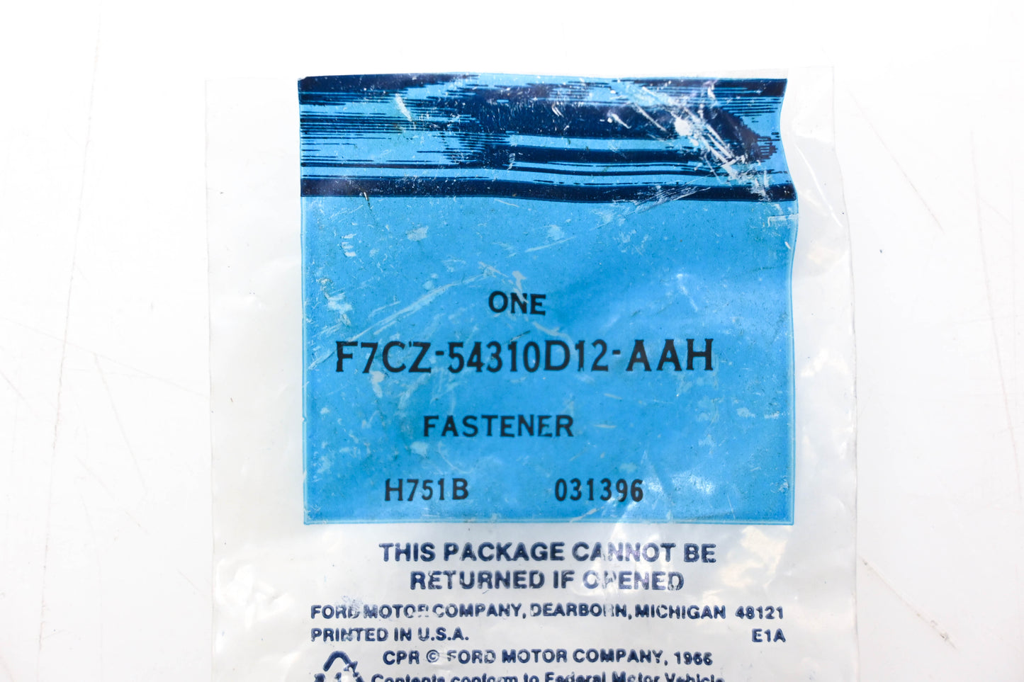 New OEM Ford F7CZ-54310D12-AAH Interior Roof Fastener NOS