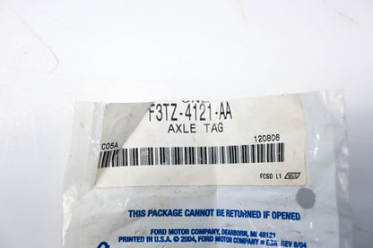 New OEM Ford F3TZ-4121-AA Axle Tag NOS