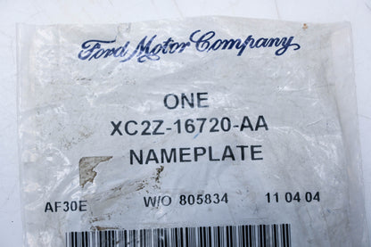 New OEM Ford XC2Z-16720-AA V8 Nameplate NOS