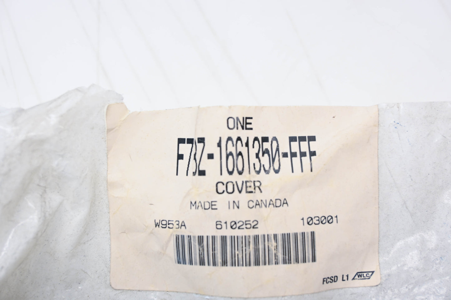 New OEM Ford F78Z-1661350-FFF Rear Seat Belt Latch Cover NOS